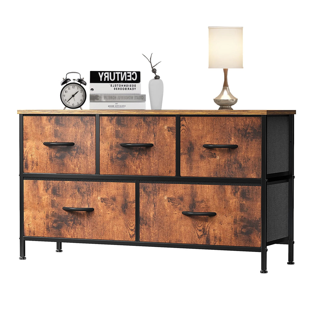 5 Drawer Dresser with Wood Top F648583