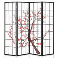 4 Panel 6FT Folding Privacy Screen, White Q78956