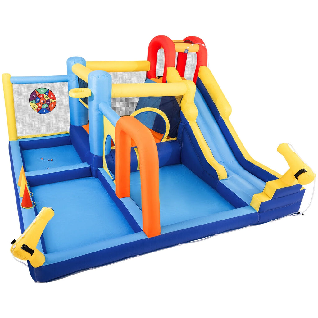 Inflatable Water Slide Bounce House with Splash Pool G340970