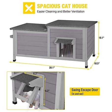 2-Room Outdoor Cat House P664