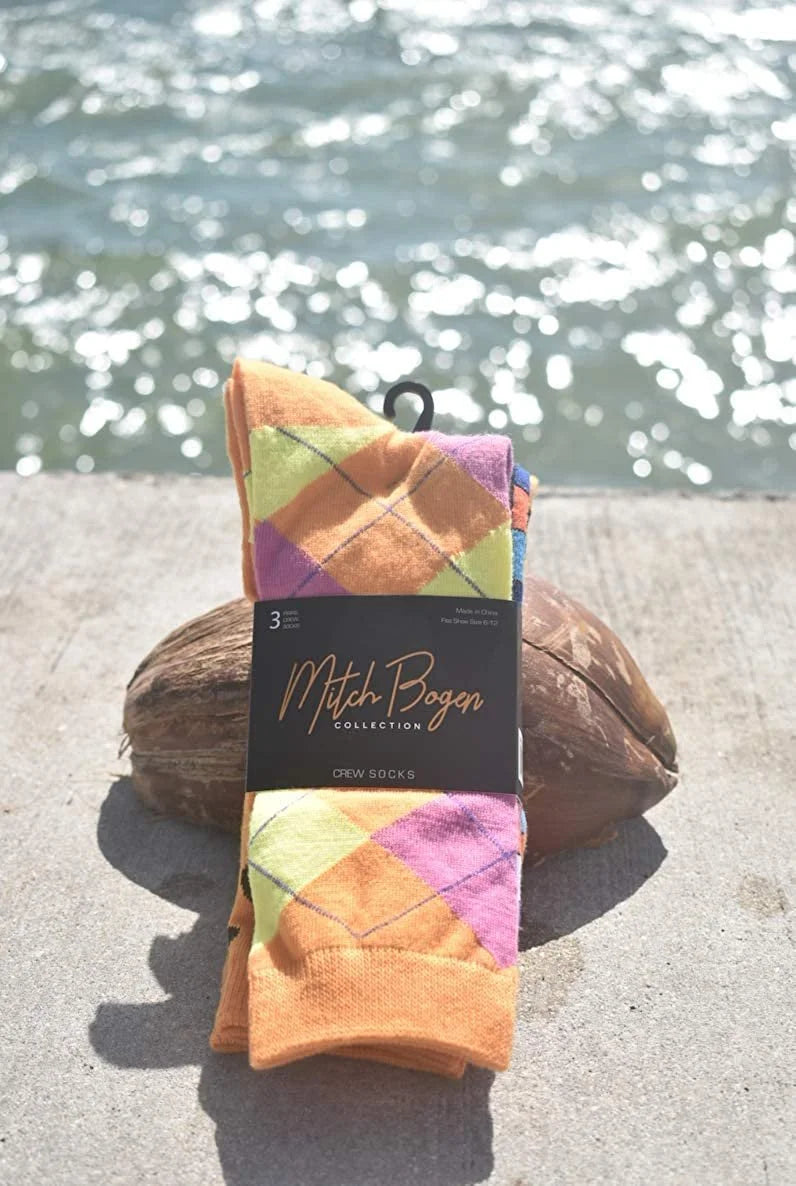 Colorful Funky Crew Socks 12 Pack E2024