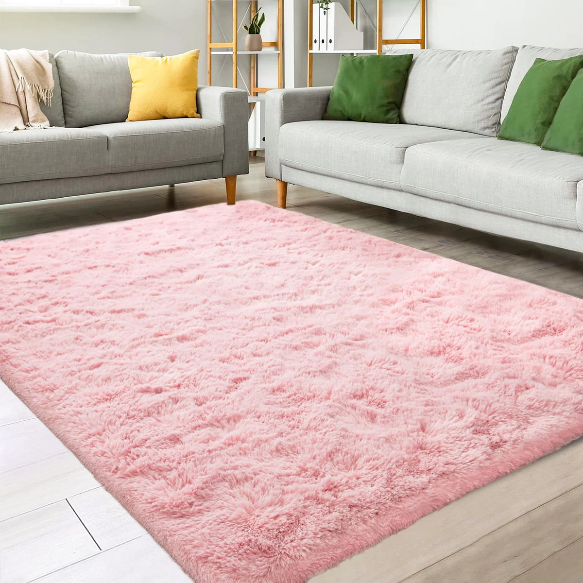 Light Gray 8' x 10' Shag Area Rug F512079