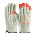 Top Grain Cowhide Leather Drivers Glove with Hi-Vis Fingertips F149