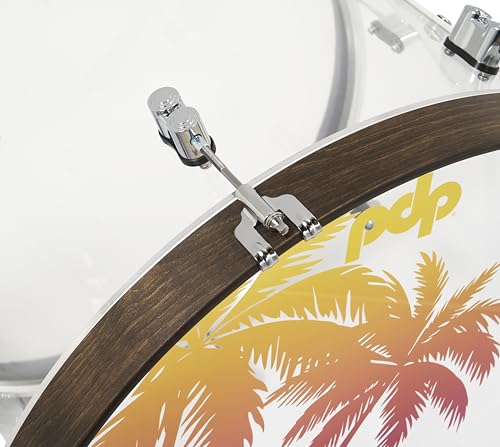 4-Piece Clear Acrylic Drum Set Shell Pack P8933