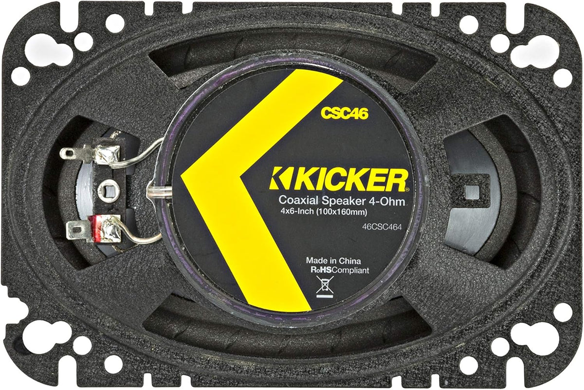 4 x 6 150 Watt 2-Way Car Audio Coaxial Speakers with Polypropylene Cone, Pair Pack of 2 G700946