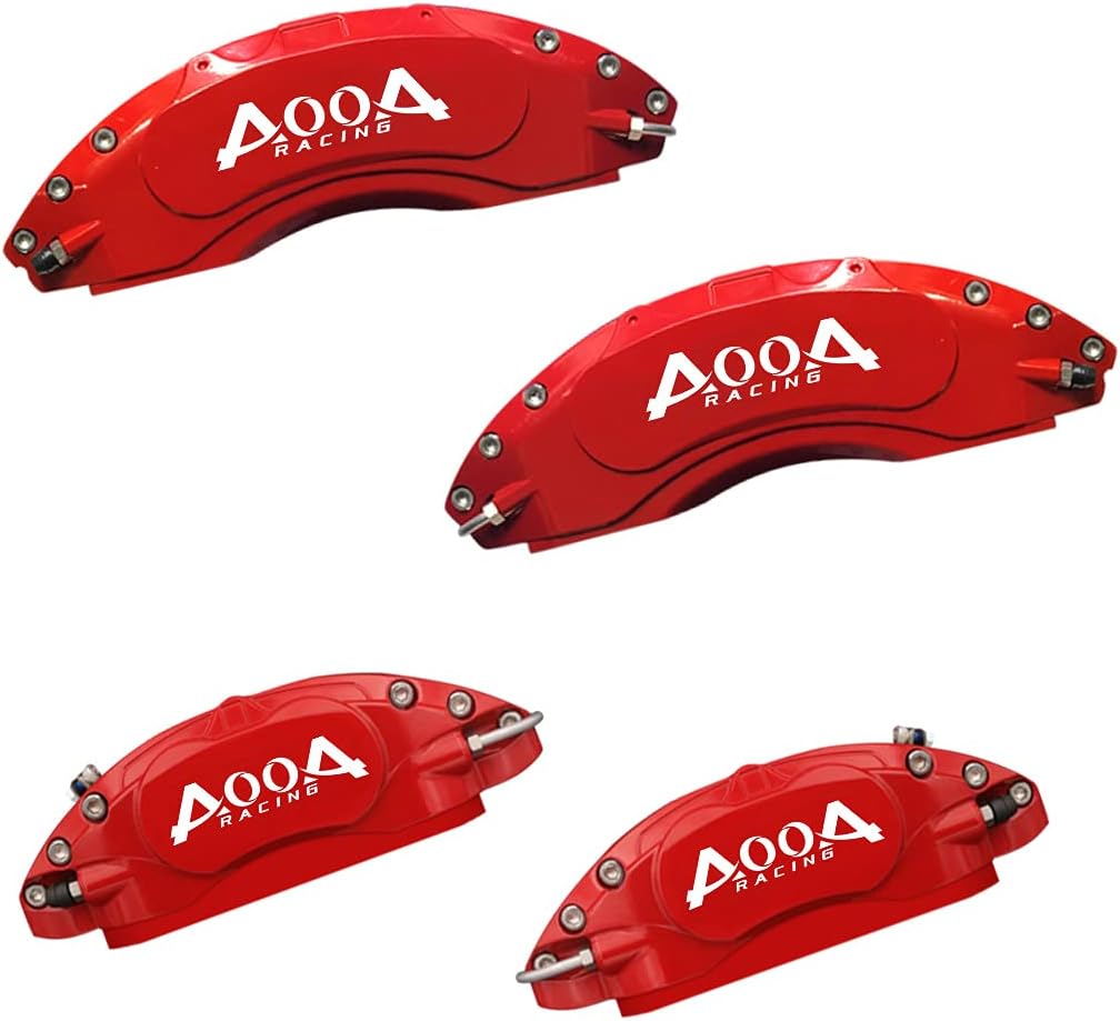 Aluminum Red Caliper Covers Front Double Piston R414