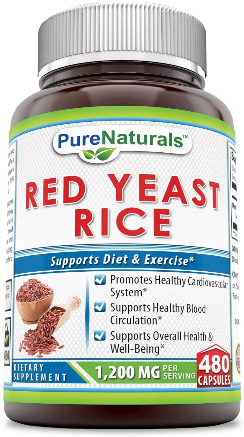 1200 mg Red Yeast Rice Powder Dietary Supplement, 480 Capsules N38888