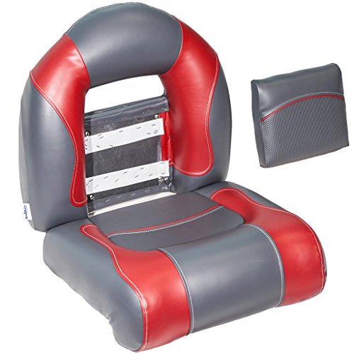 Compact Bass Boat Seats (Charcoal & Blue) B3662