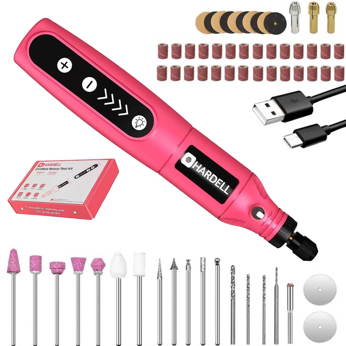 5-Speed Cordless Rotary Tool Kit with 61 Accessories L473059