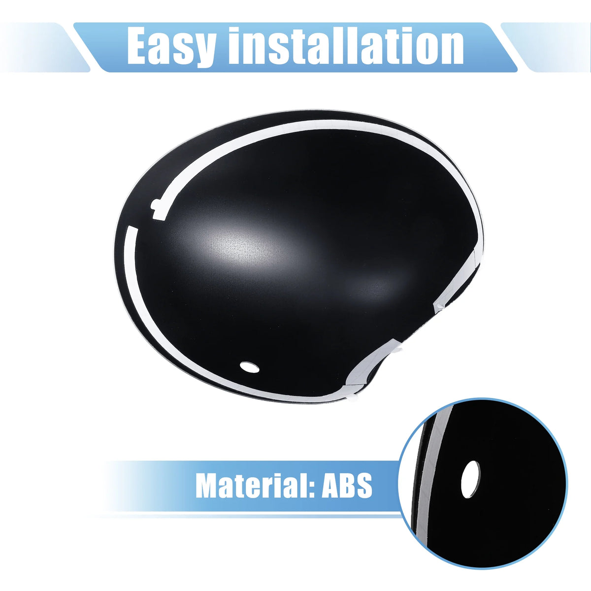 White Exterior Rear View Mirror Cover with Induction Hole Z55195