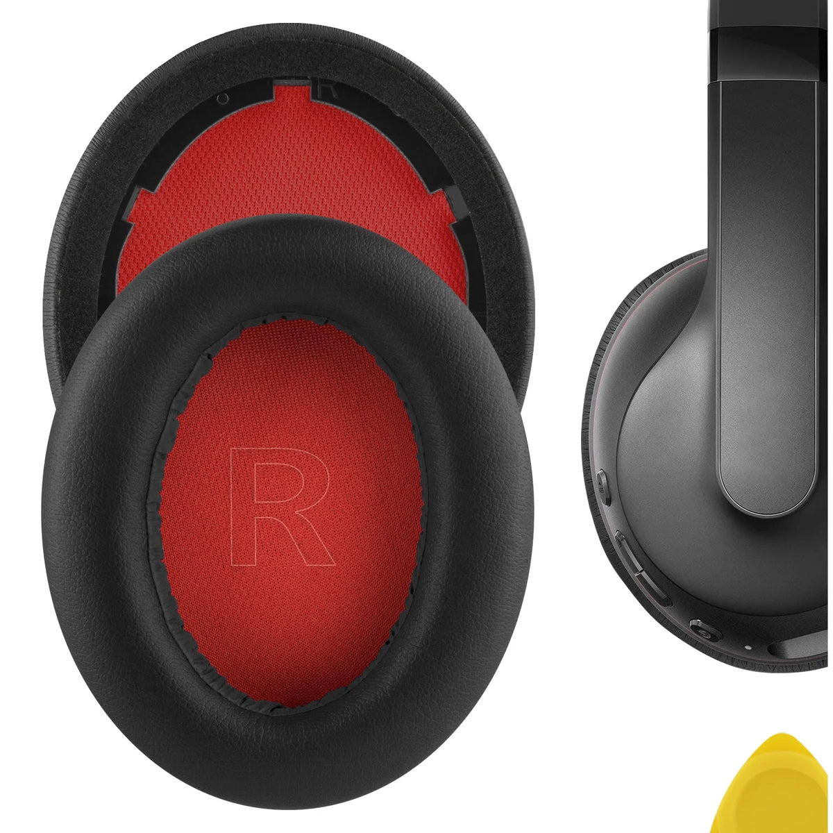 Replacement Ear Pads for Headphones (Black / Red) T56986