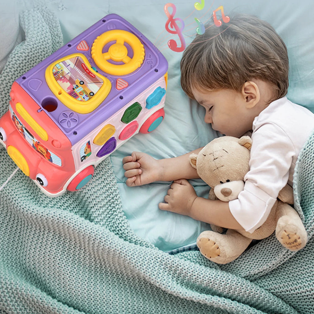 Toddler Music Bus Toys with Light Sound J35317