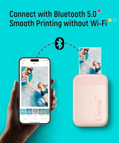 White 2x3 Mini Instant Photo Printer with 50 Zink Adhesive Paper Y270367