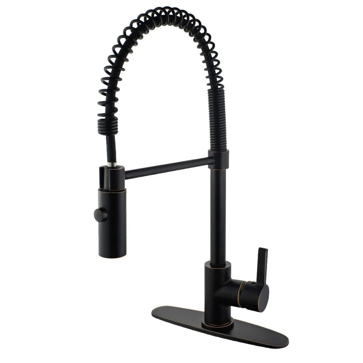 Satin Nickel Kitchen Faucet with Pull-Down Sprayer P791463