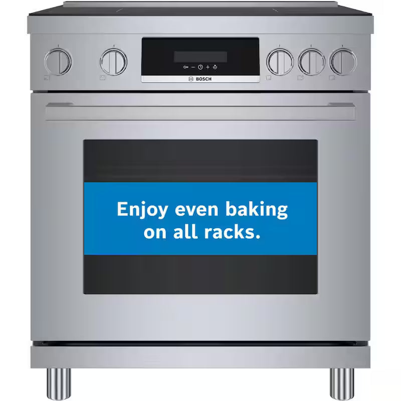 30 in. 3.9 cu ft 4 Element Freestanding Induction Range in Stainless Steel M81238