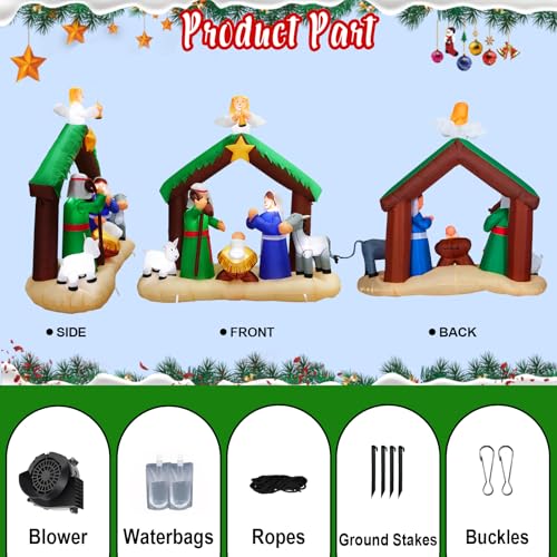 10FT Pink Inflatable Nutcracker with Built-in LED A591