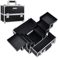 Black Extra Large Makeup Train Case L9597