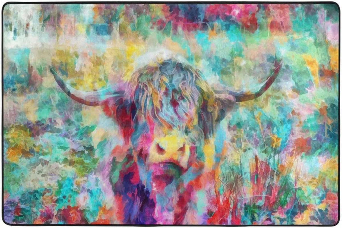 Colorful Non-Slip Cow Area Rug 36"×24" M47170