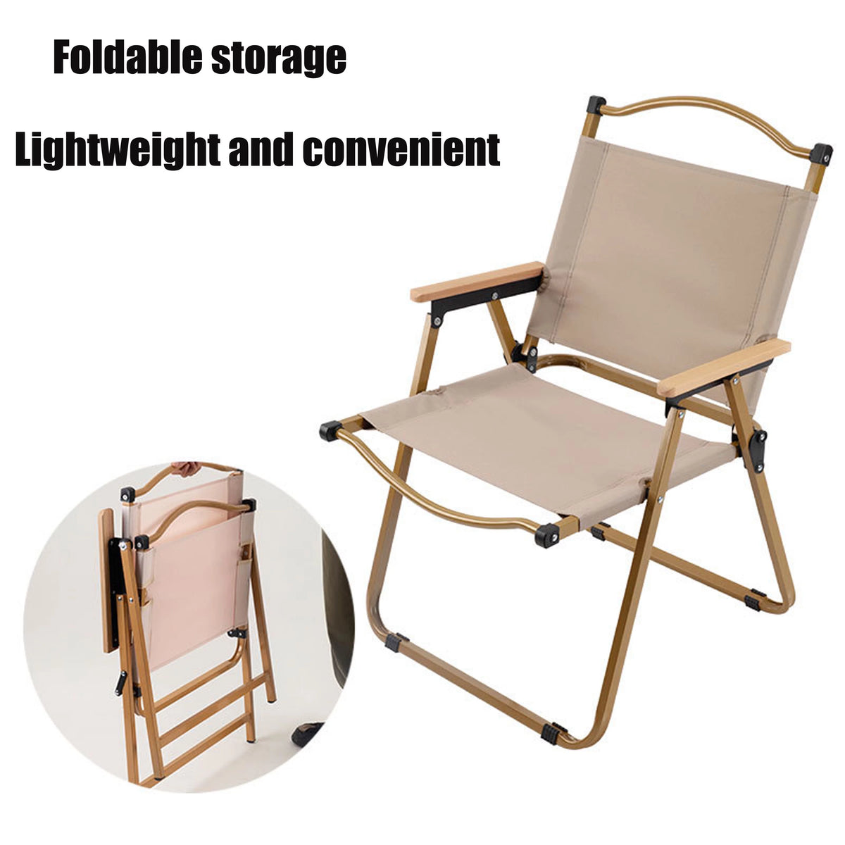 Beige Outdoor Folding Chair A859