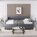Full Size Tufted Upholstered Velvet Daybed with Trundle J96679