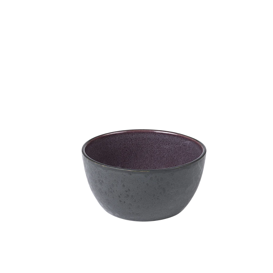 Stoneware Bowl 14cm Black Lilac G42125