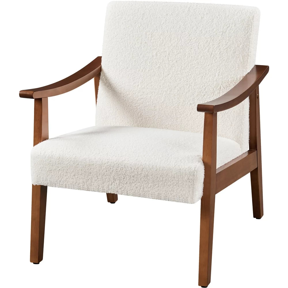 Dark Gray Fabric Accent Chair with Wooden Frame C646