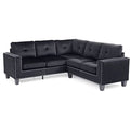 Black Velvet Sectional S94350