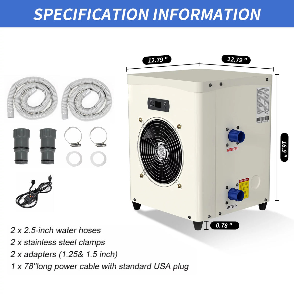 14331 BTU Mini Swimming Pool Heat Pump C720