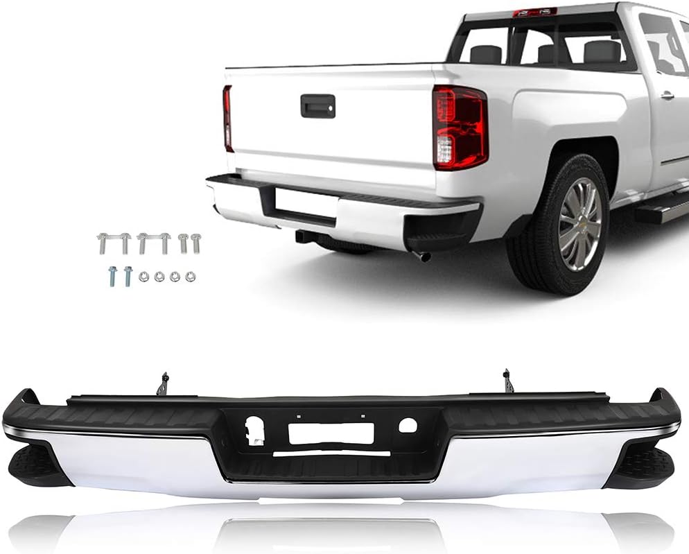 Chrome Rear Step Bumper for Chevy Silverado GMC Sierra 1500 N7428