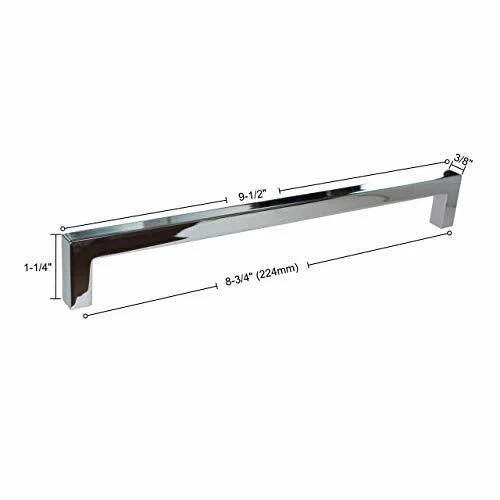 Polished Chrome Solid Square Cabinet Bar Pull Handle (Pack of 10) L600667