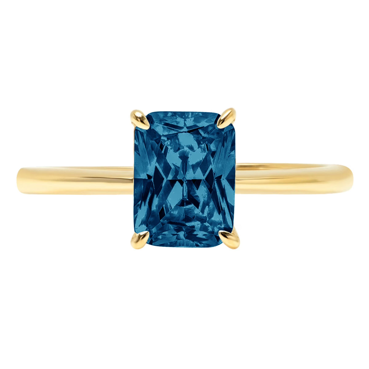 18K Yellow Gold Solitaire Ring J6488