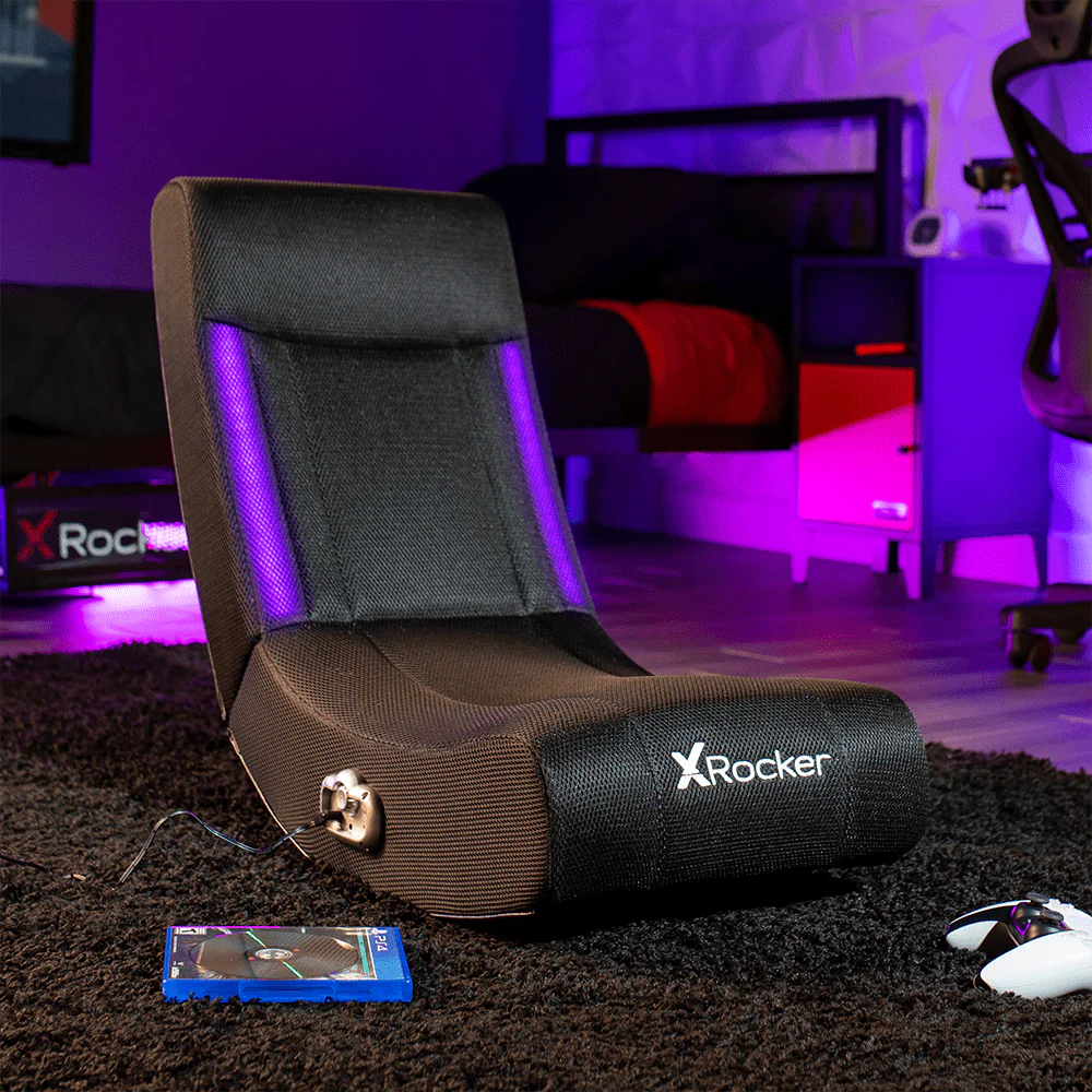 Black Mesh Floor Rocker Gaming Chair G2675