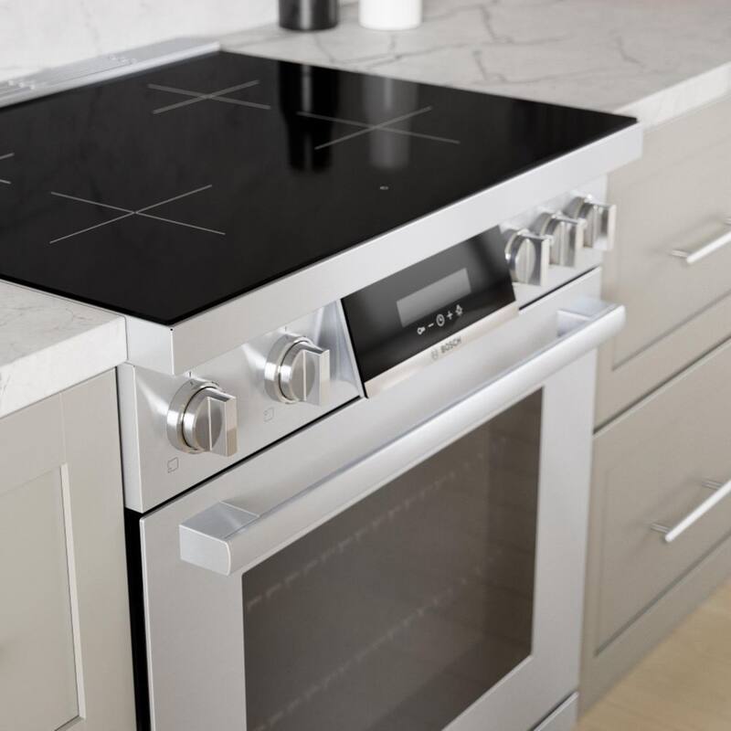 30 in. 3.9 cu ft 4 Element Freestanding Induction Range in Stainless Steel M81238