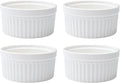 White Set Of 4 Porcelain Ramekins B942