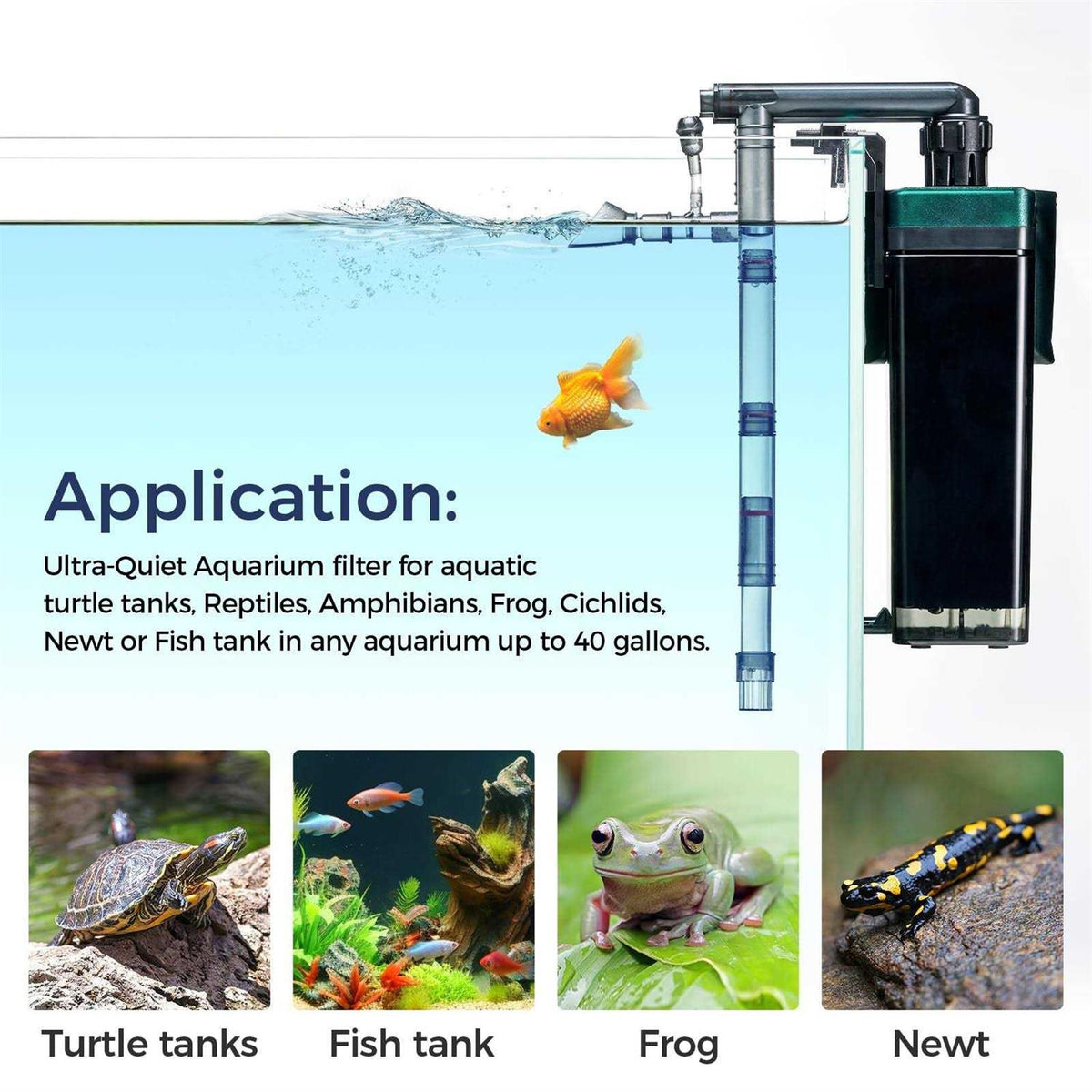 180GPH Hand on Filter for Aquariums Y7350