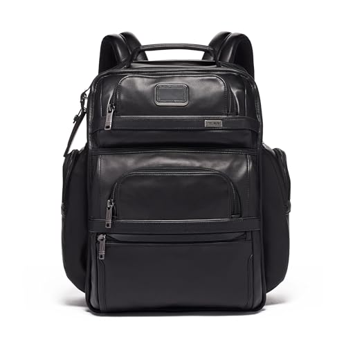 Black Leather 15" Laptop Backpack P22177