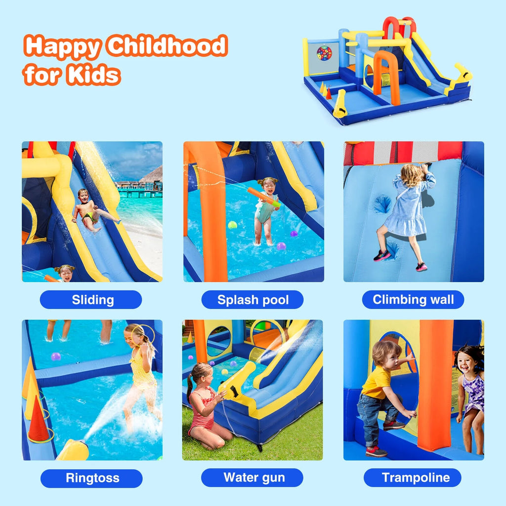 Inflatable Water Slide Bounce House with Splash Pool G340970