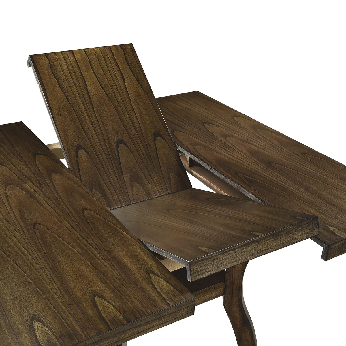 Brown Finish Wood Dining Table with Display Shelf X8213