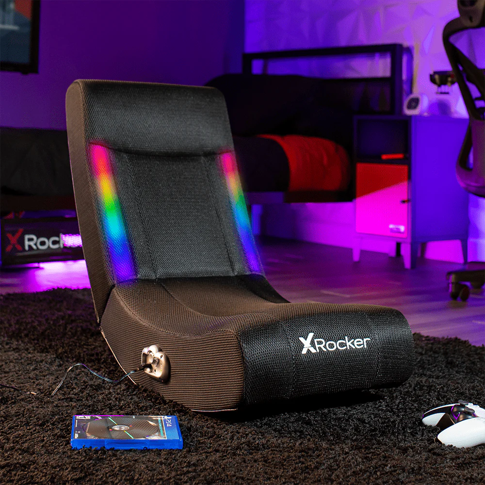 Black Mesh Floor Rocker Gaming Chair G2675