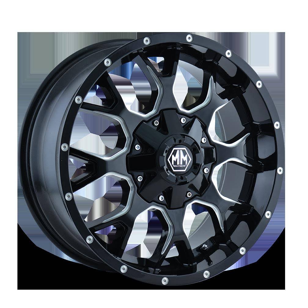 Black/Milled Spokes 20x9 8x180 0mm 130.8mm F2743
