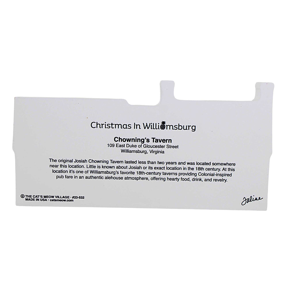 Chowning's Tavern Wood Building C7183