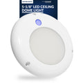 Marine LED Interior Dome Light, 5 1/8 Inch, Nature White, 12V, IP68 E180074