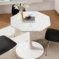 31.50" Modern Octagonal Dining Table with MDF Table Top Metal Base N16774