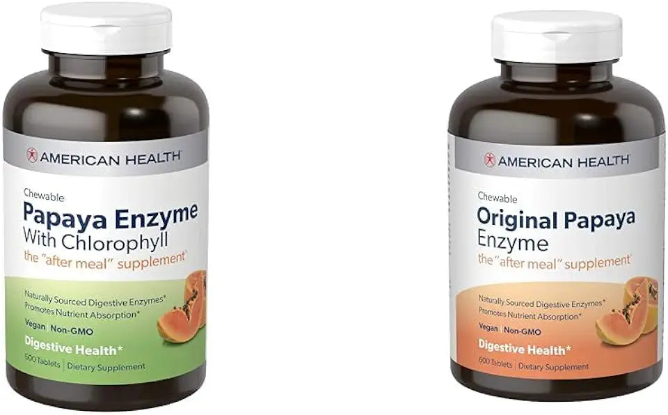 Papaya Enzyme Chewable Tablets with Chlorophyll 600 Count B8990