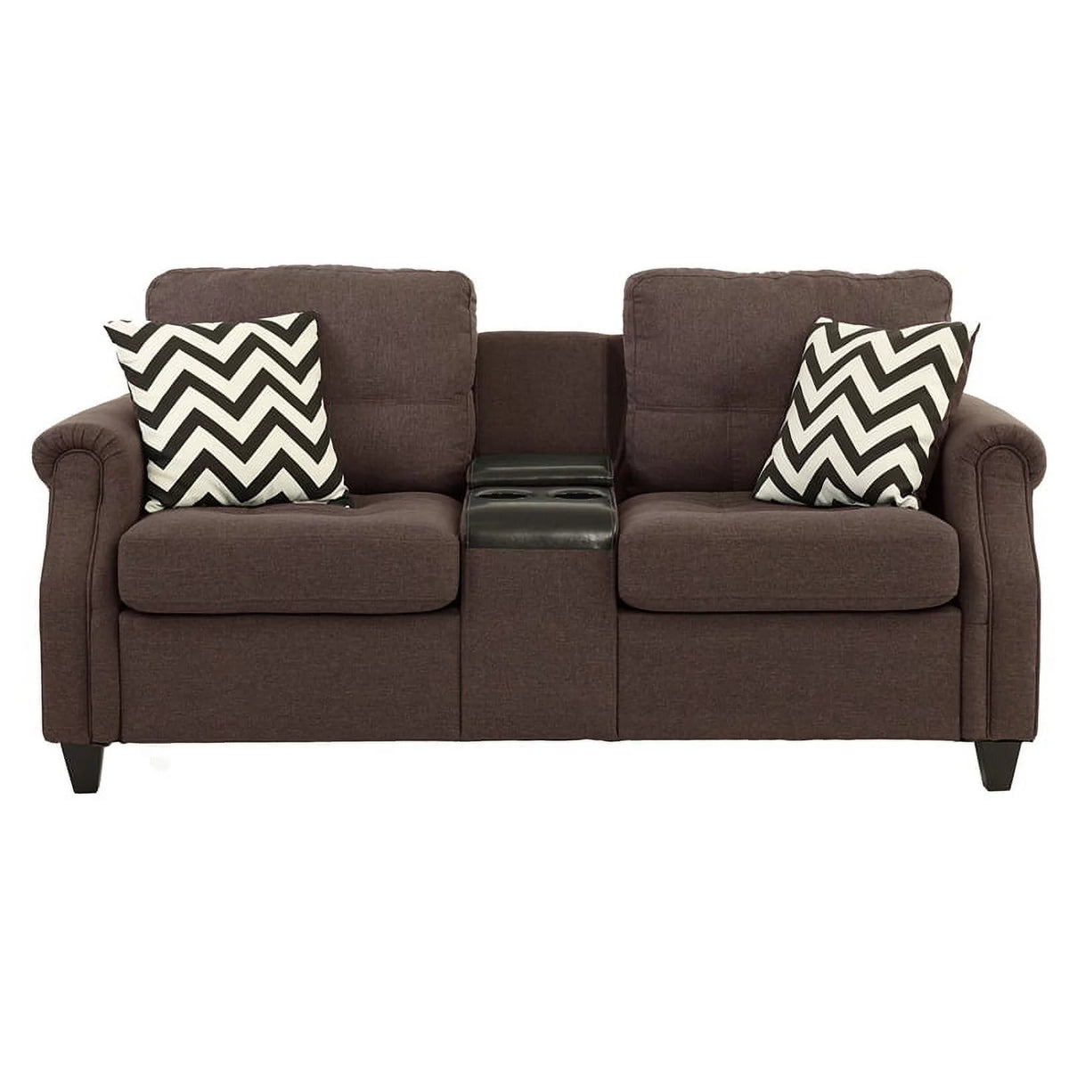2 Piece Fabric Sofa Set with USB Console M493