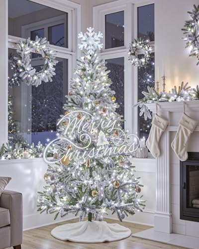 Lighted 3D Snowflake Star Christmas Tree Topper with 15 Bulbs E828951