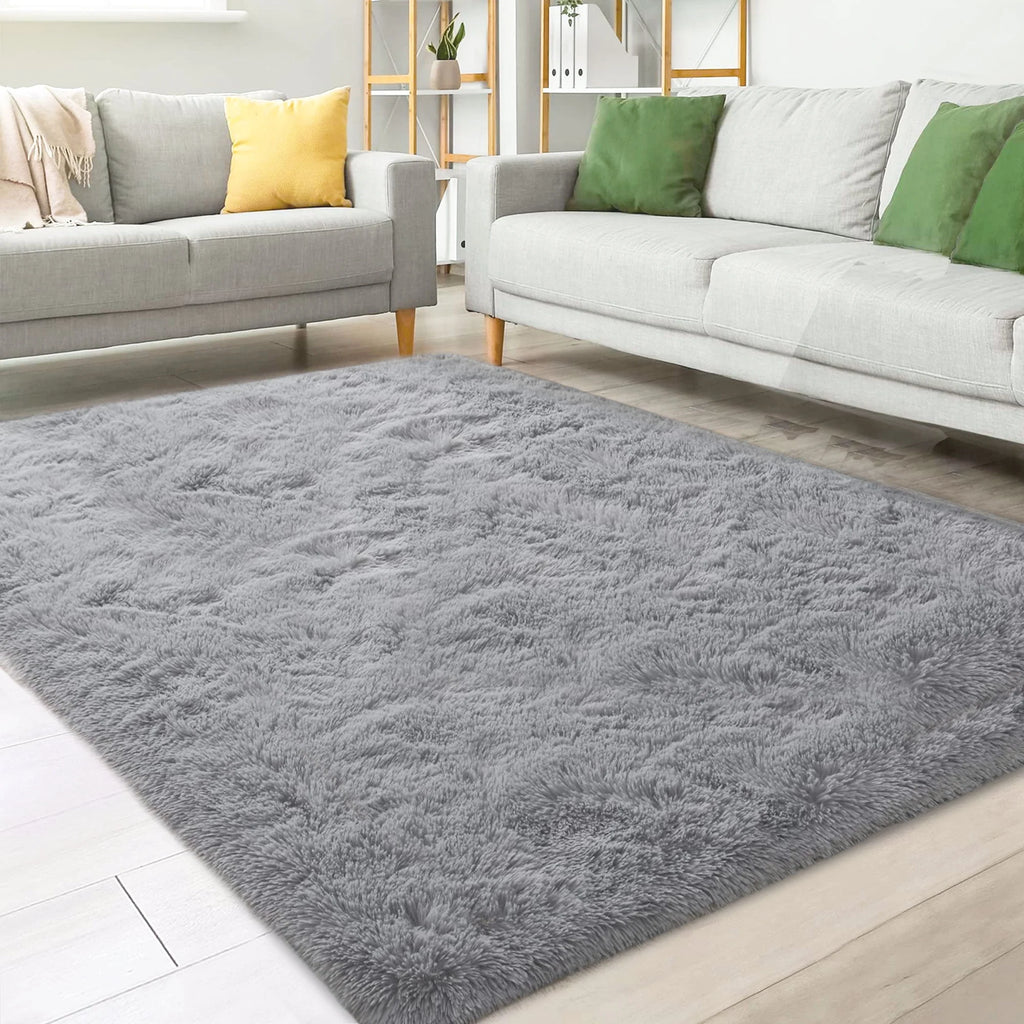 Light Gray 8' x 10' Shag Area Rug F512079
