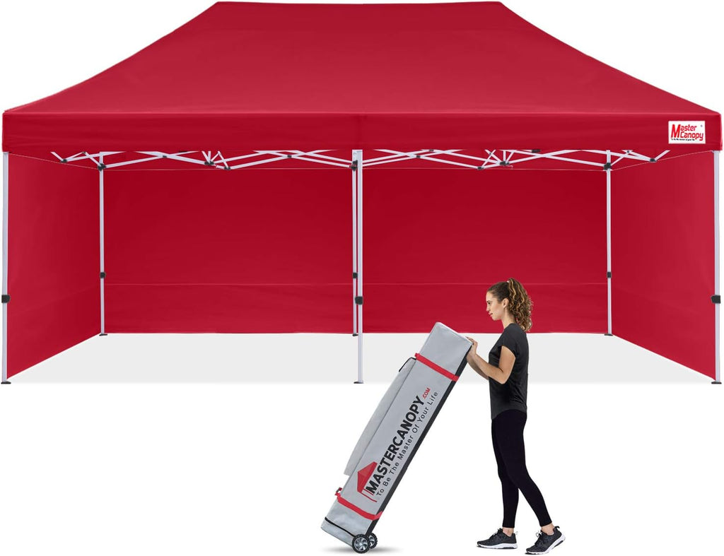 10x10 Heavy Duty Pop-up Canopy Tent with Sidewalls Y335894