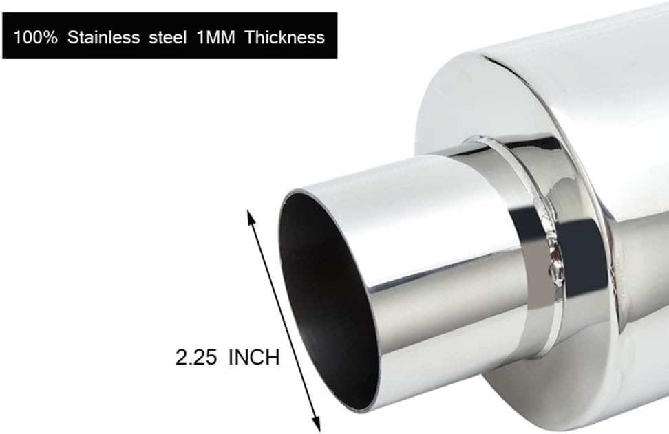 2.25'' Inlet 3'' Outlet Burnt Stainless Steel Muffler Tip Pack of 2 J653119