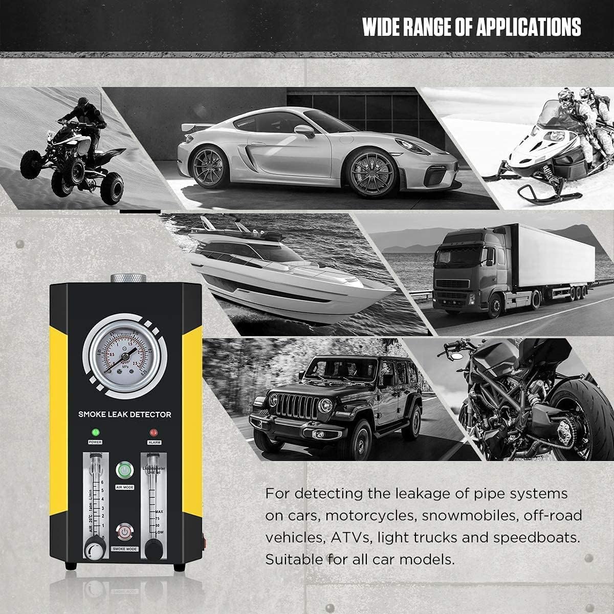 Car Smoke Machine EVAP Leak Tester with FlowMeter E356